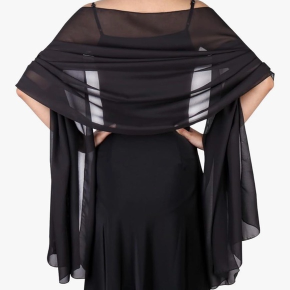 Chic Sheer Black Wrap - Picture 10 of 12